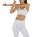 YesEco-243-1-scaled-1 YesEco Women's Activewear white High-Support Padded Sports Criss-Cross Bra