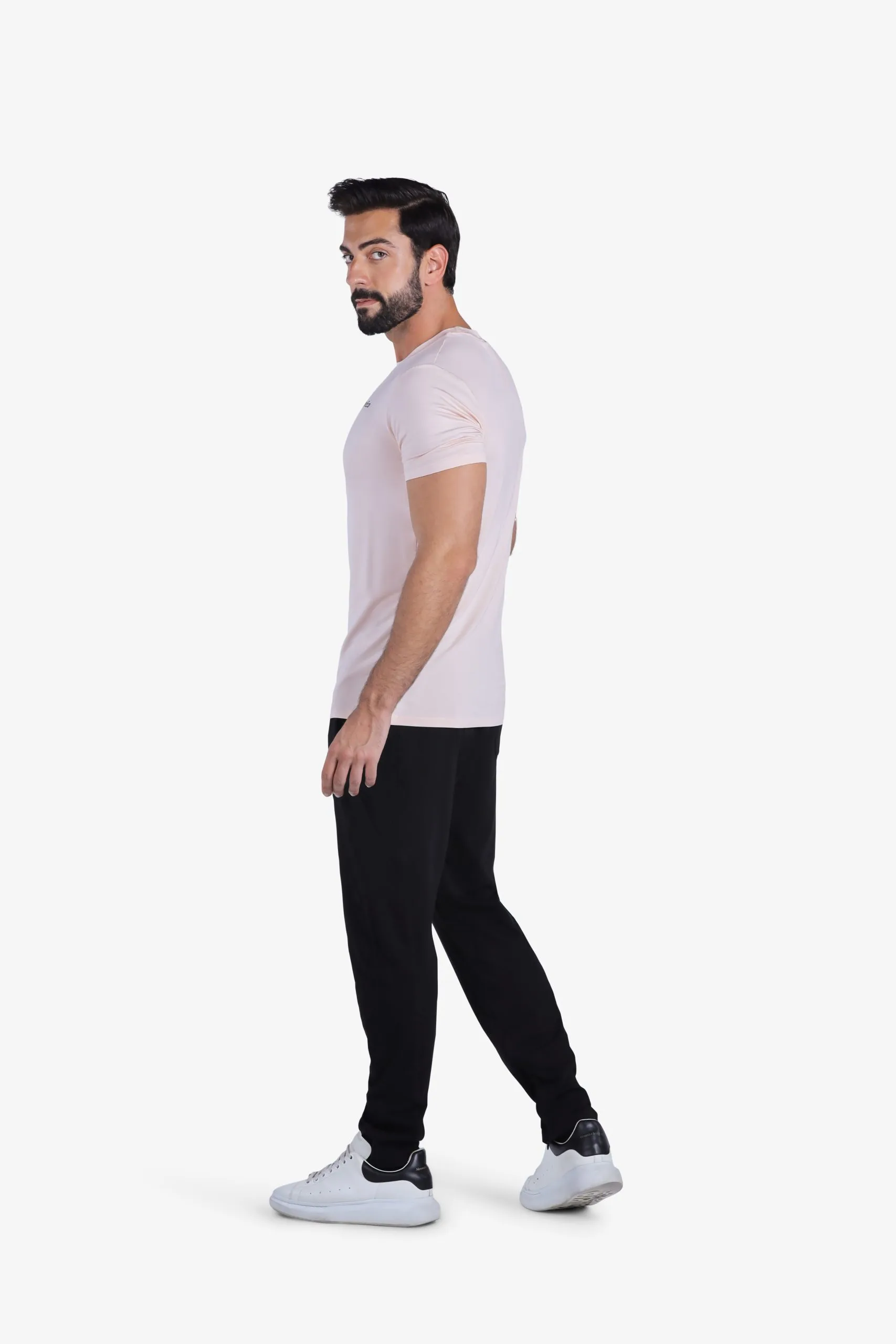 YesEco Men's Pink Athleisure T-Shirt