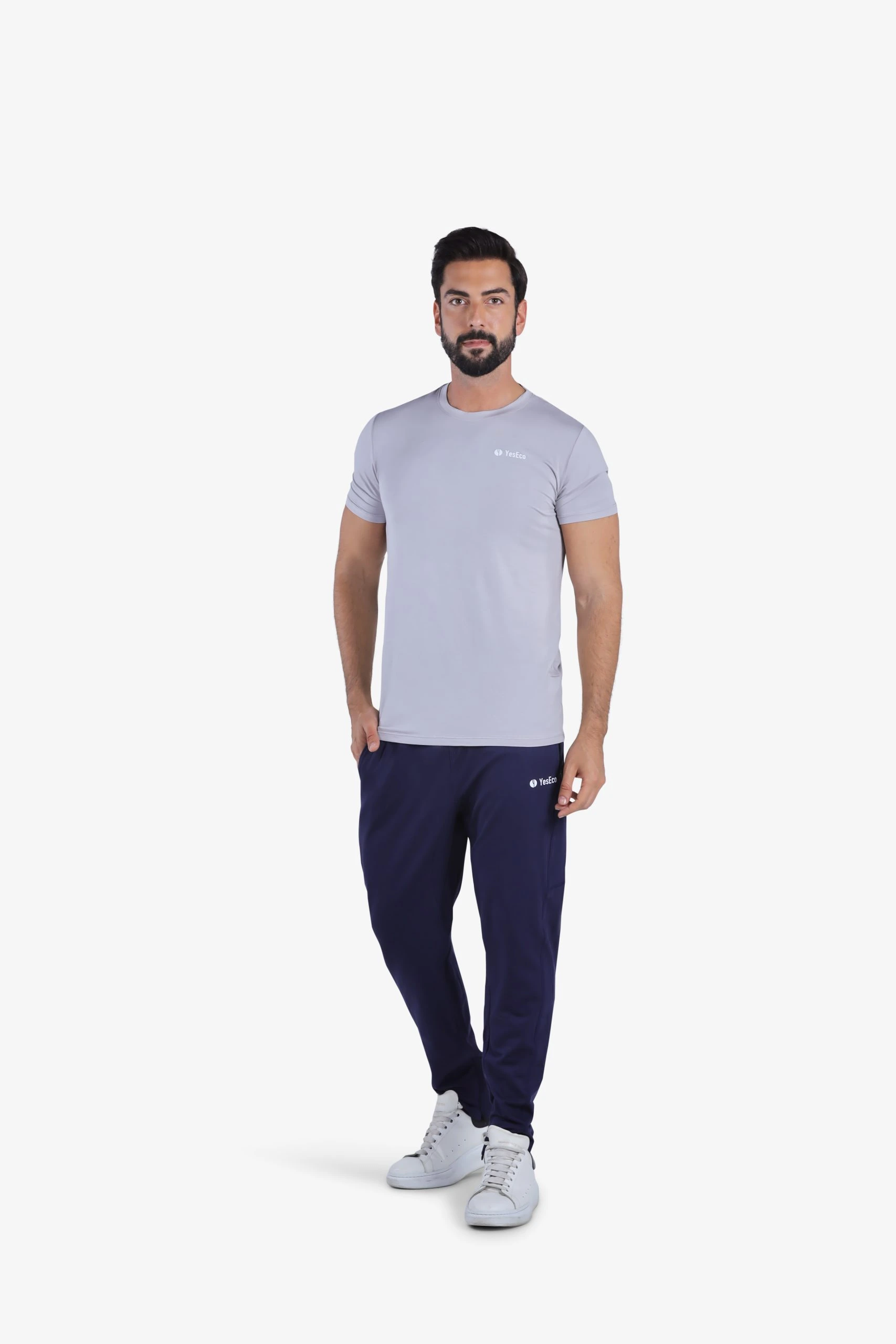 YesEco Men's Blue Track Pants | Stylish, Soft, Stretchable