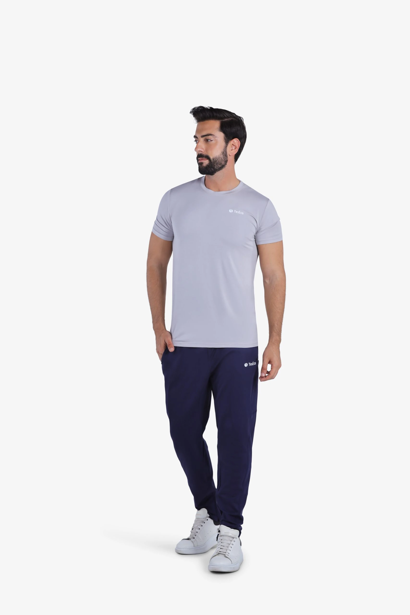 YesEco Men's Blue Track Pants | Stylish, Soft, Stretchable | Sustainable Fabric: 95% Bamboo Viscose, 5% Spandex (Only Pant)